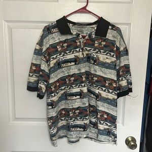 Vintage tropical golf shirt